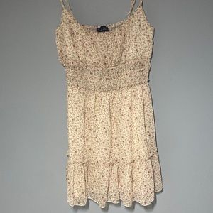 TRIXXI | Ivory Mini Floral Tiered Dress